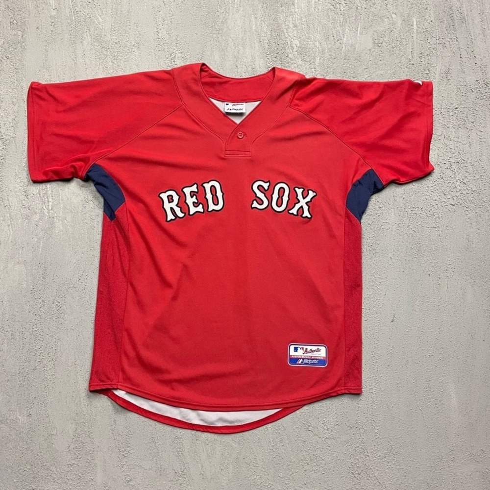 Vintage Red Sox MLB Baseball Jersey Men Large Red 2000s Majestic